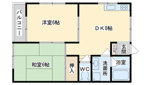 天神ハイツＡの物件間取画像